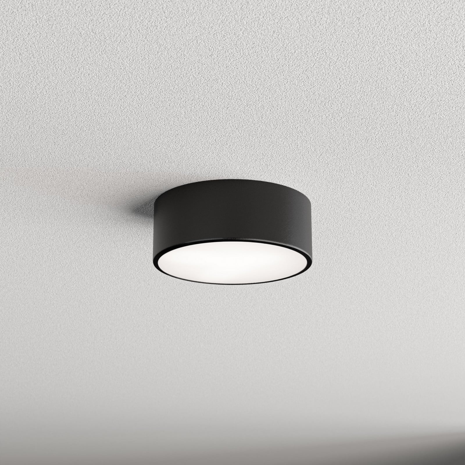 TEMAR LIGHTING Plafonieră Cleo Ø 20 cm IP54 negru metal E27 - Baie