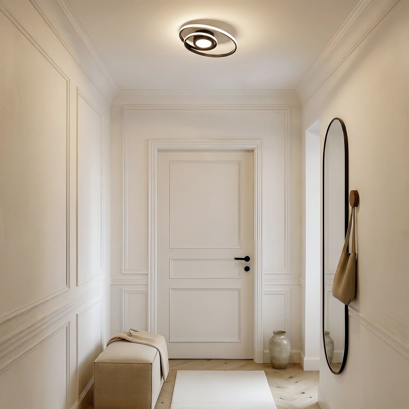 Lindby LED stropné svietidlo Thalina, 45 cm, stmievateľné, Infinity Tunnel