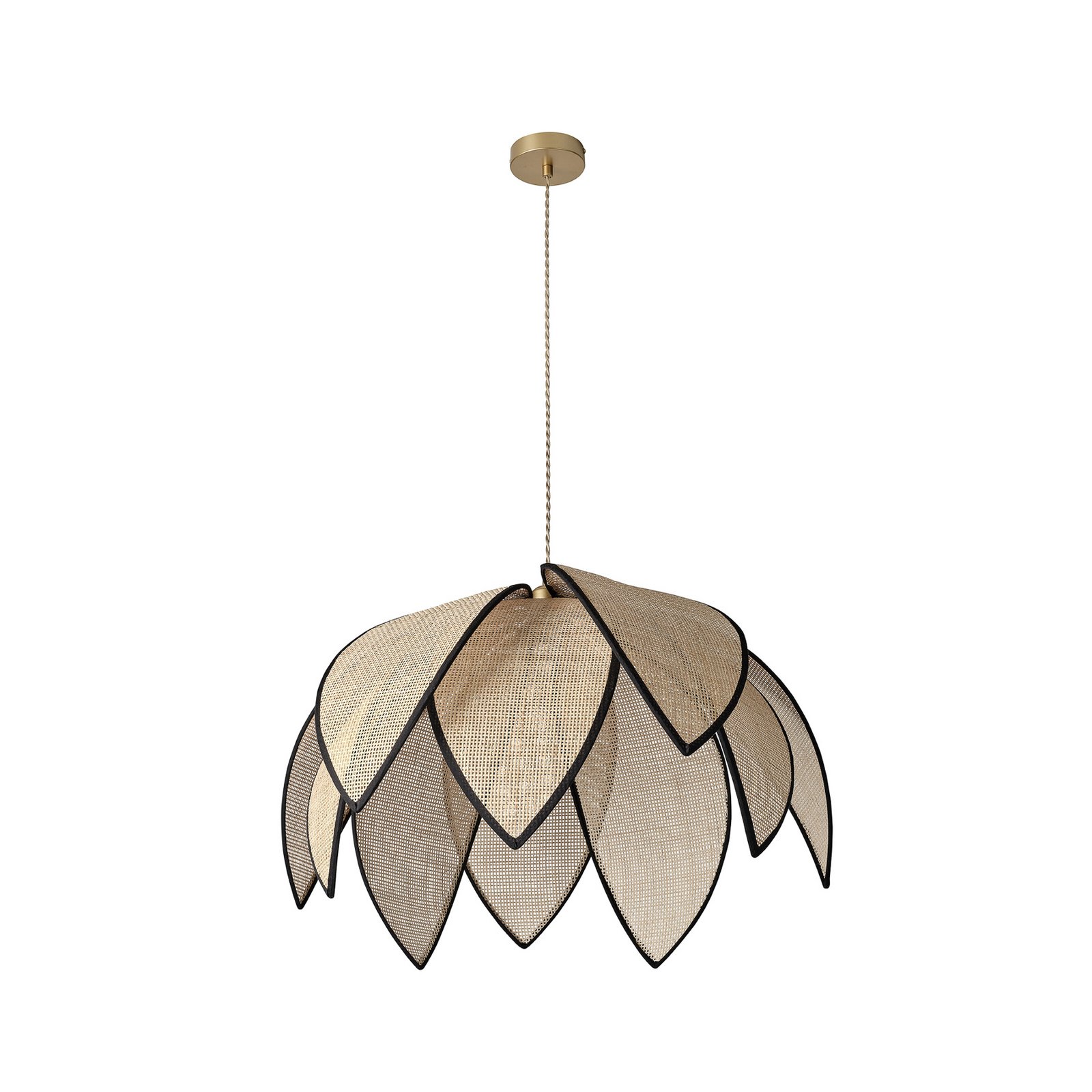 Suspension OSRAM Decor Rattan Lotus, Ø 67 cm, beige, E27