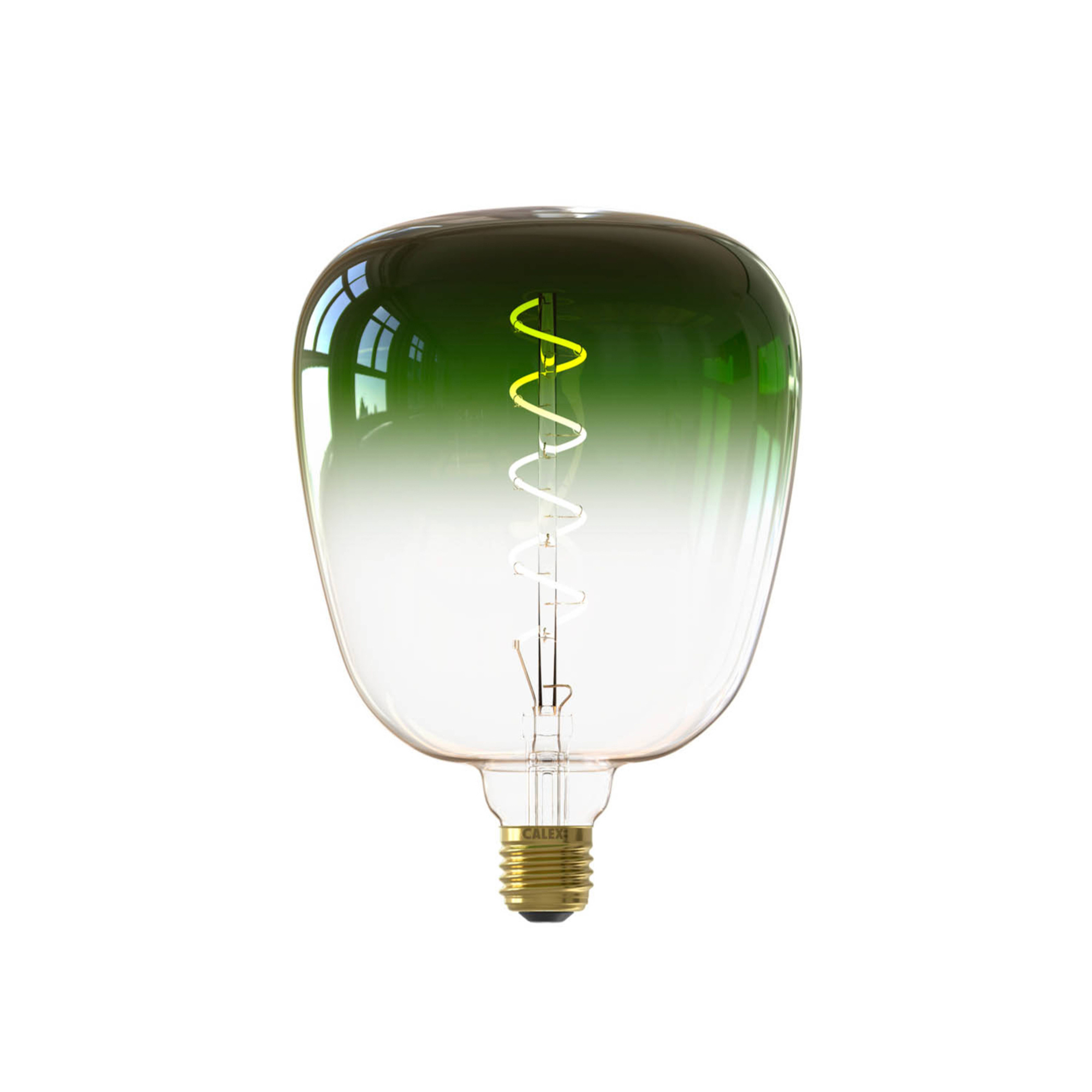 Calex Kiruna LED lamp E27 5W filament dim groen
