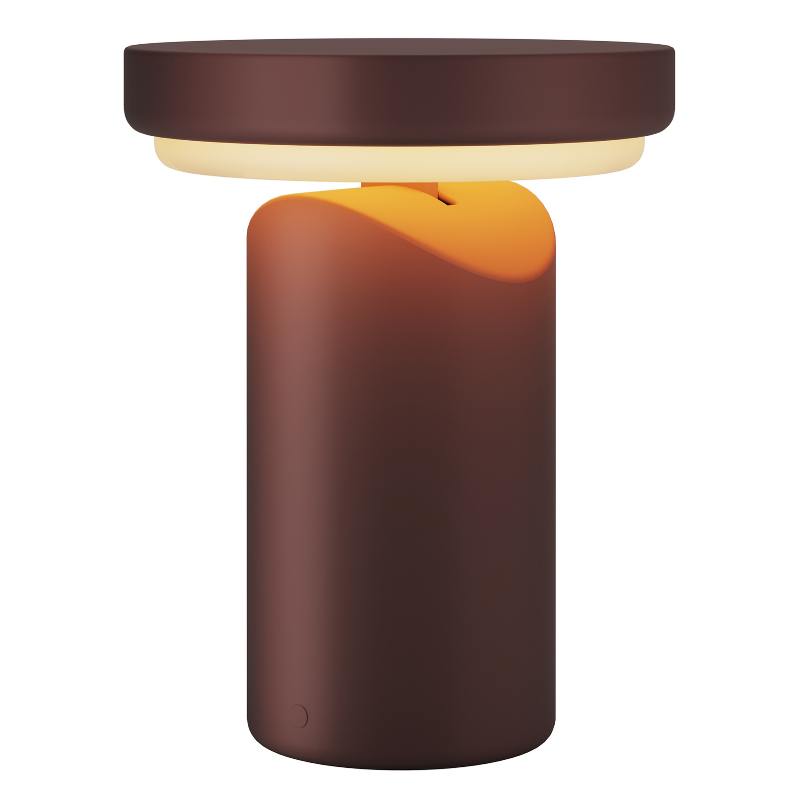 Topo LED rechargeable table lamp, red, height 20 cm, metal, dimmable