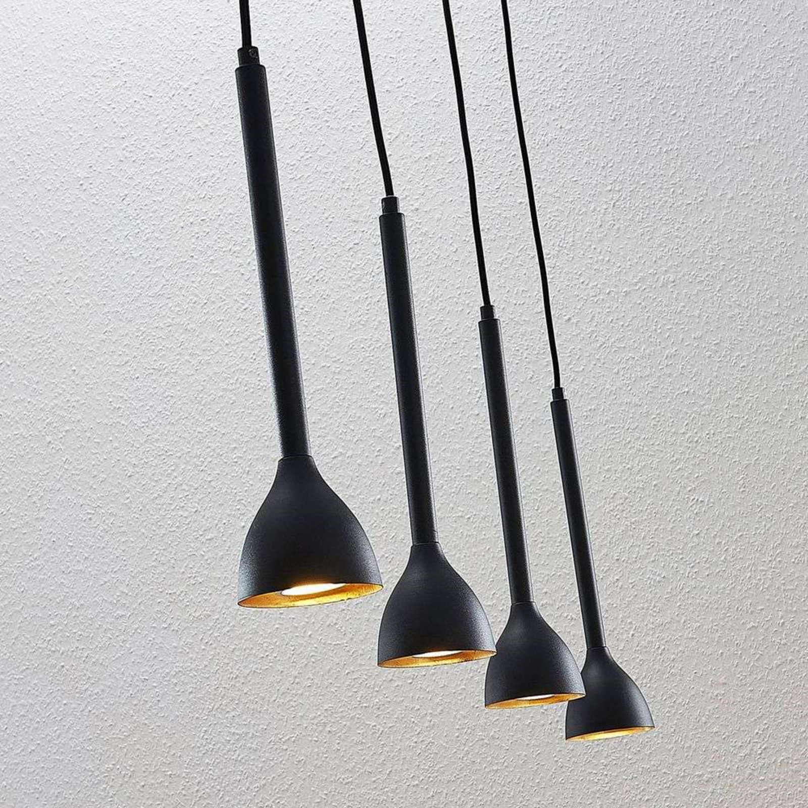 Nordwin 4 Pendant Black/Gold - Lucande