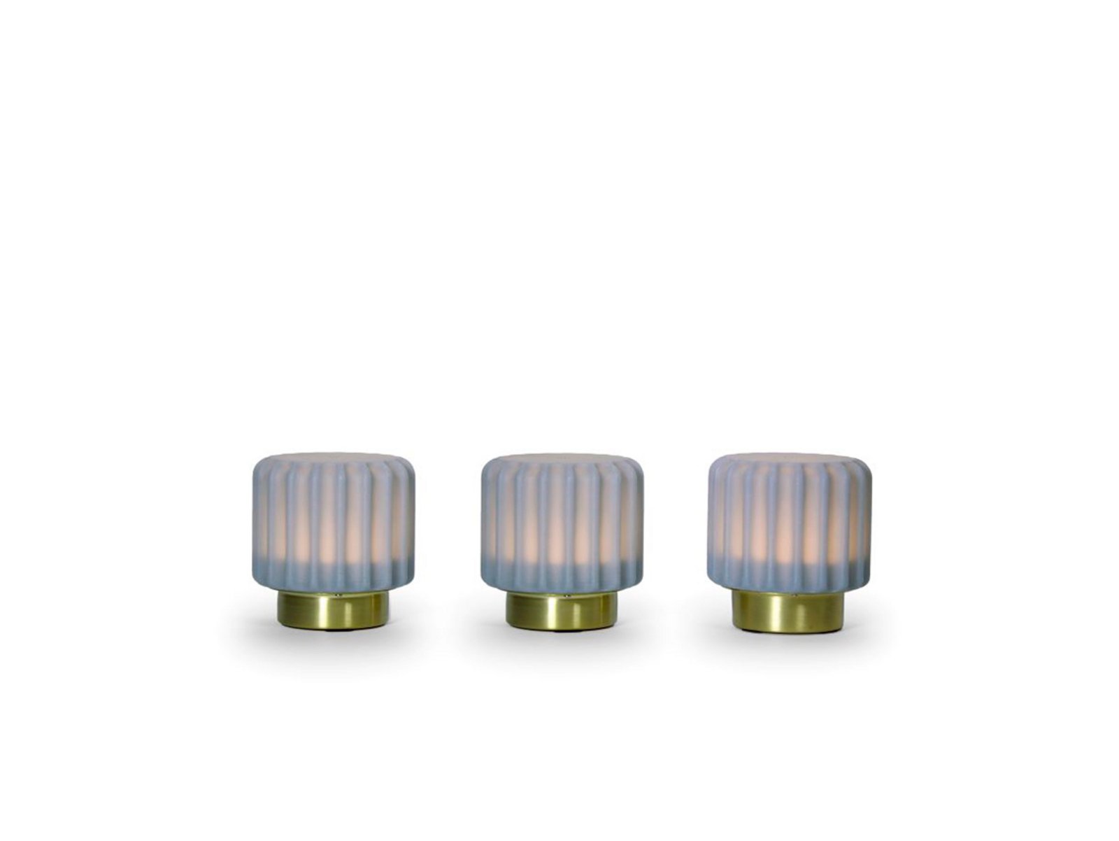 Dentelles 9 Portable Lampada da Tavolo 3 pcs. Ø9 Blueberry/Gold - Atelier Pier