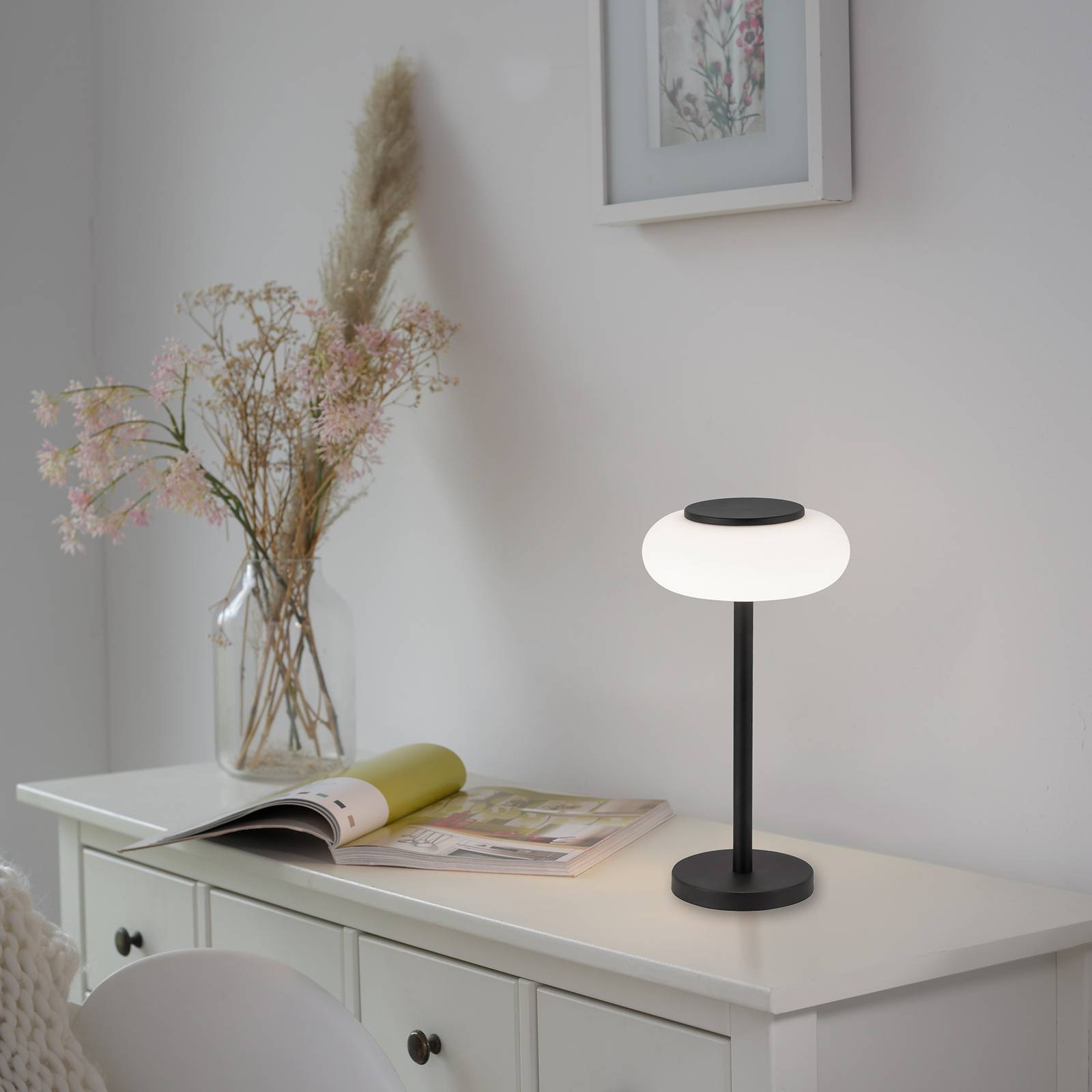 Q-Smart-Home Paul Neuhaus Q-ETIENNE lampe à poser LED, noire