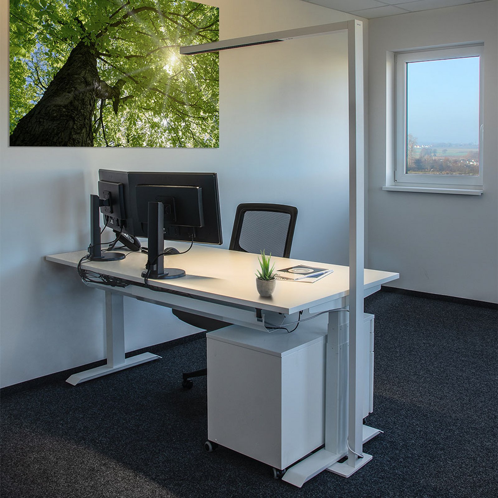 DOTLUX LED sensoriga põrandalamp STYLEbutler, valge 80 W 4000 K