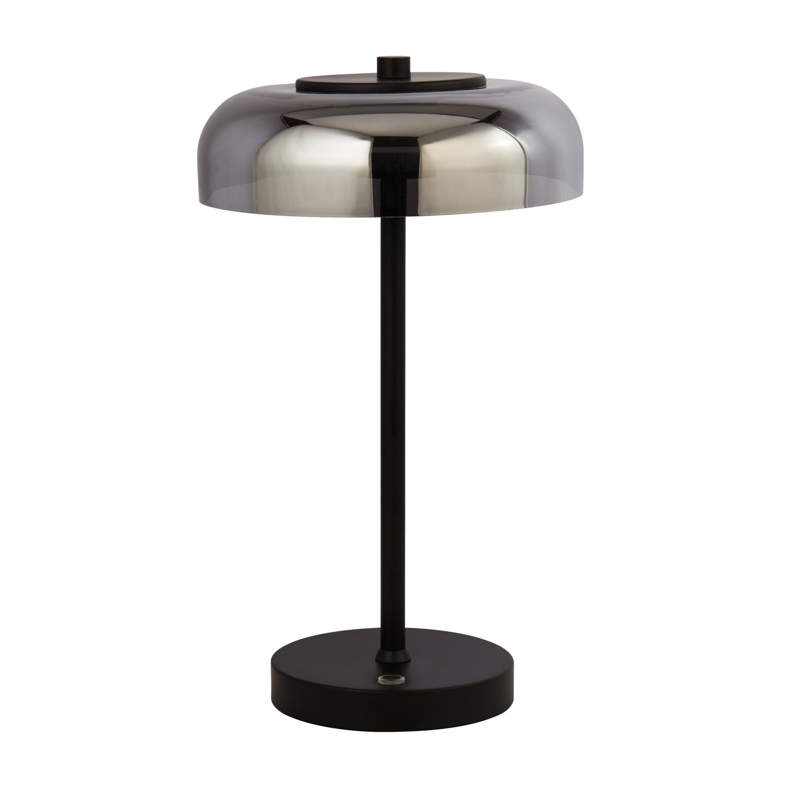 LED-bordlampe Frisbee med glass-skjerm