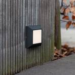 Helena LED outdoor wall lamp, frontal 10 cm black