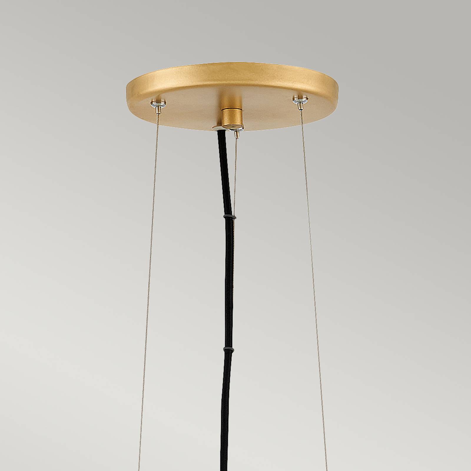 Image of Quintiesse Suspension Nula, à 1 lampe blanc coquillage/dorée 5024005382713