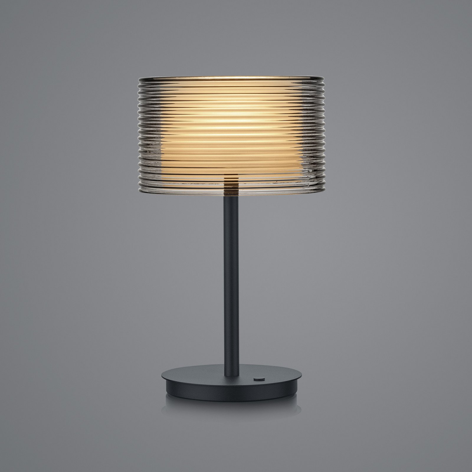 BANKAMP Grand Groove lampă de masă LED - Camera de zi / sufragerie - modern - negru gri fumuriu - Metal