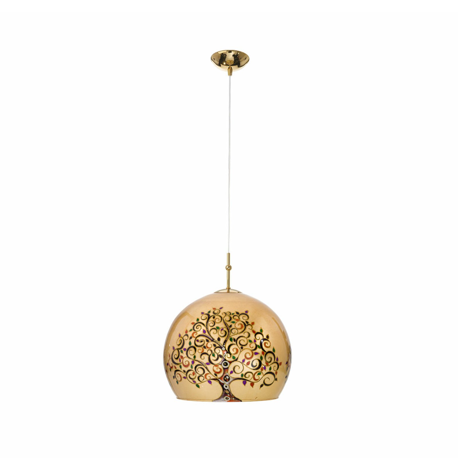 Kolarz hanglamp Luna, Ø 30 cm, kleurrijk, metaal/glas