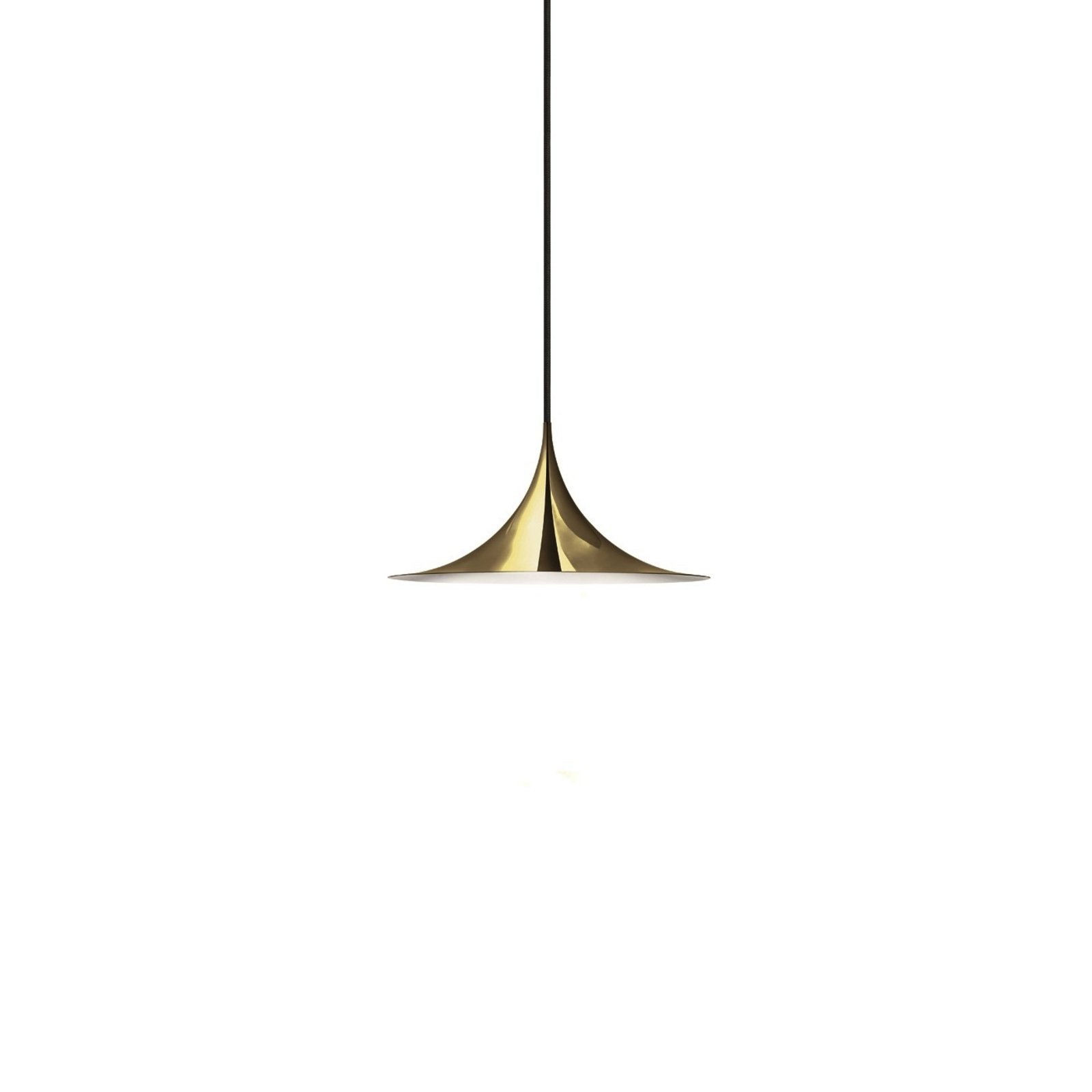 GUBI Semi pendant light, Ø 30 cm, shiny brass