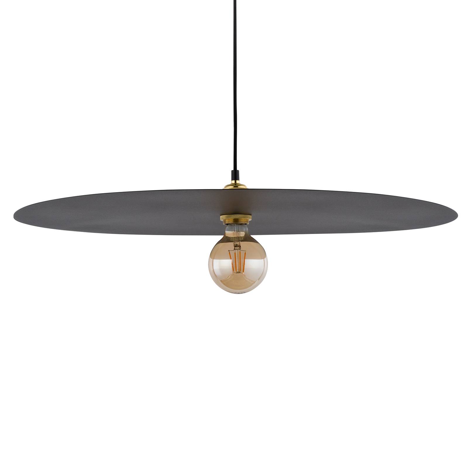 Hanglamp Dysk in zwart, Ø 70 cm