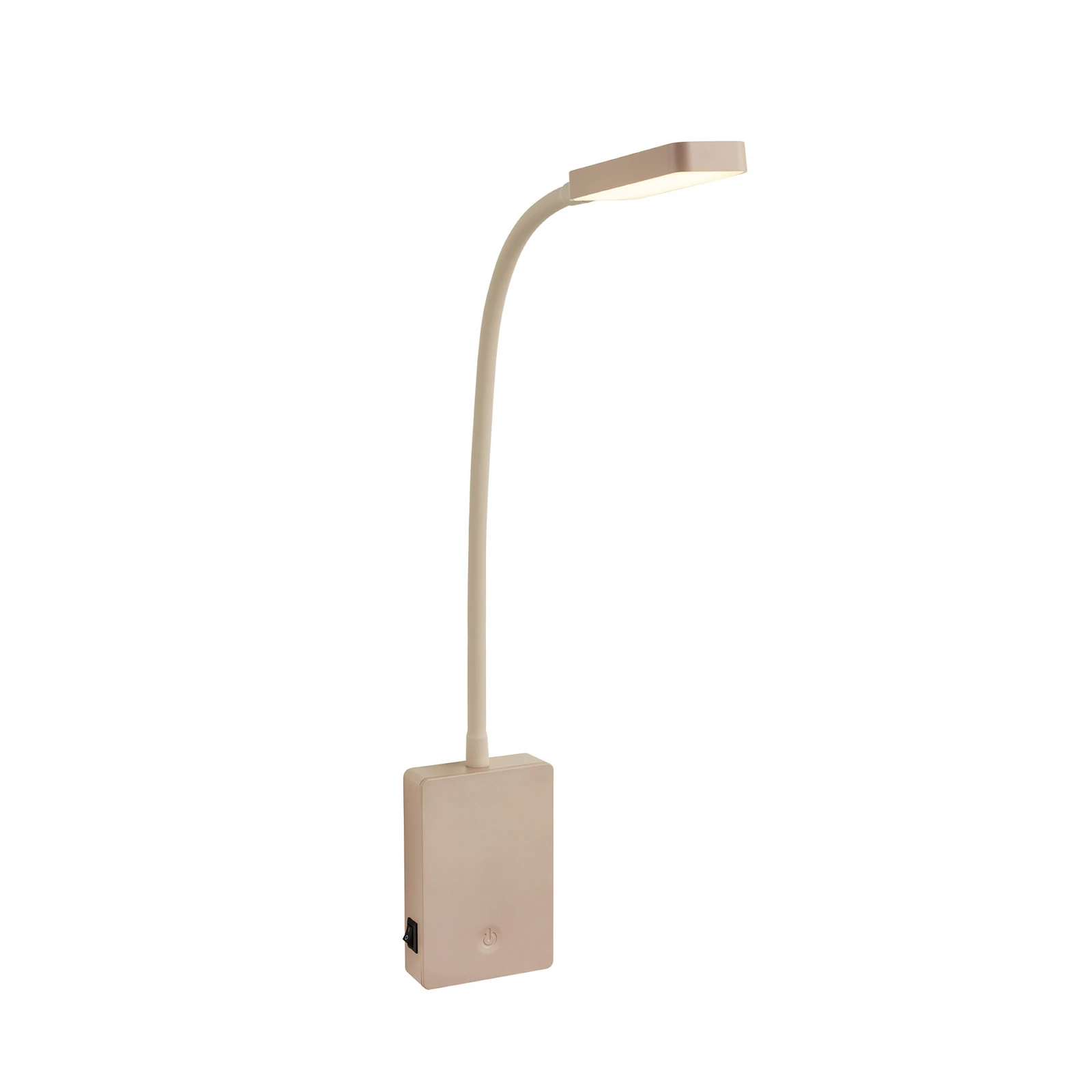 LED akumuliatorinė stalo lempa „Cielo“, smėlio spalvos, aukštis 56 cm, plastikas