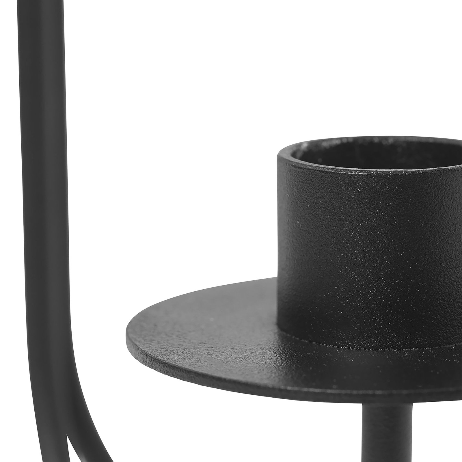 ferm LIVING Candlestick Sway, black, height 30 cm, iron