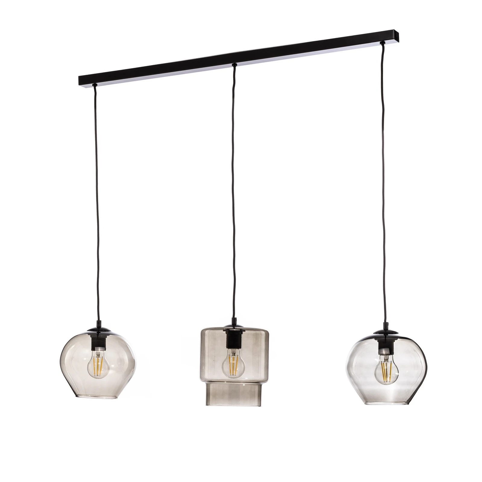 Viseća lampa Svala s promjenjivim sjenilima, 3 linearna svjetla