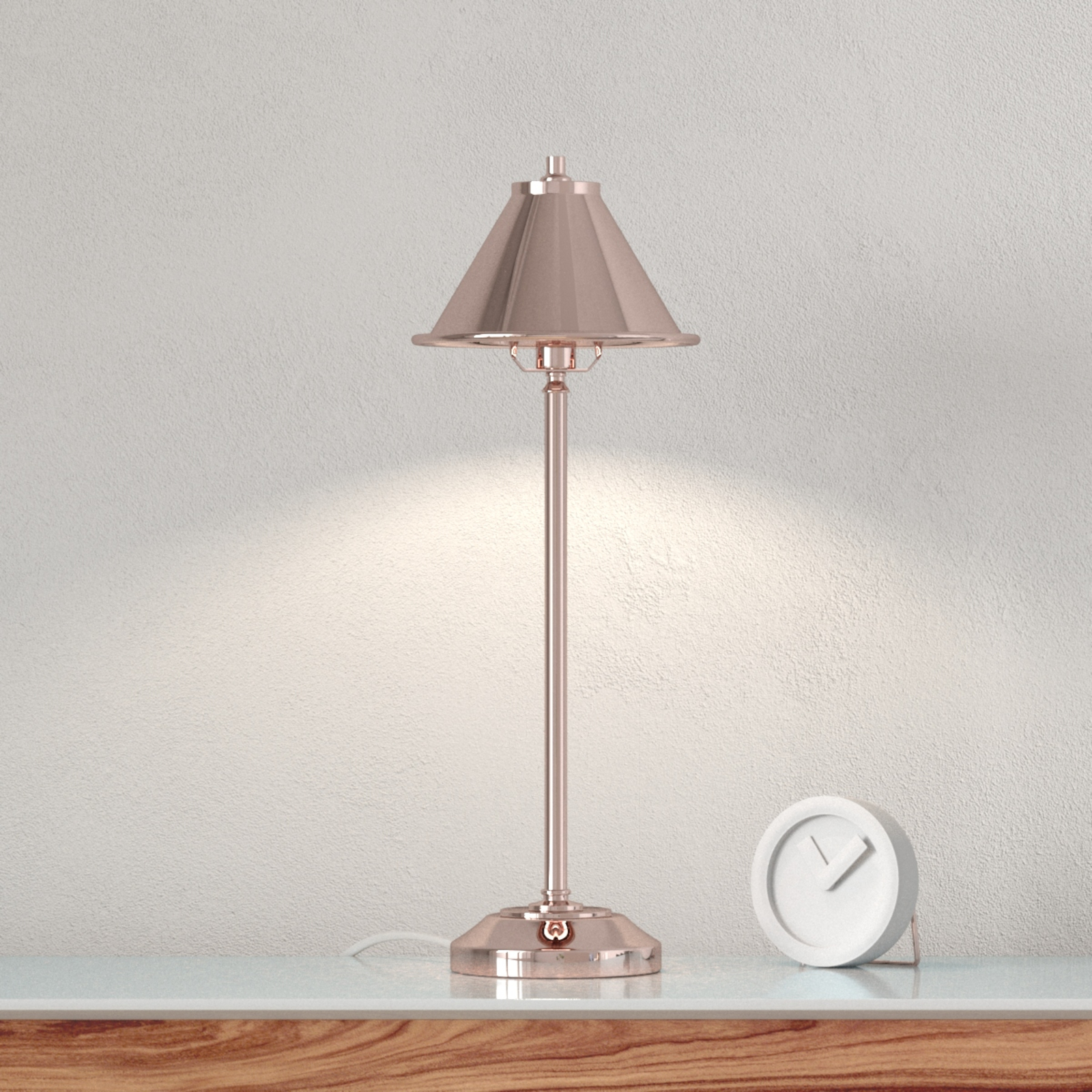 huisvrouw Wat is er mis Keuze Compacte tafellamp Provence in koper | Lampen24.be