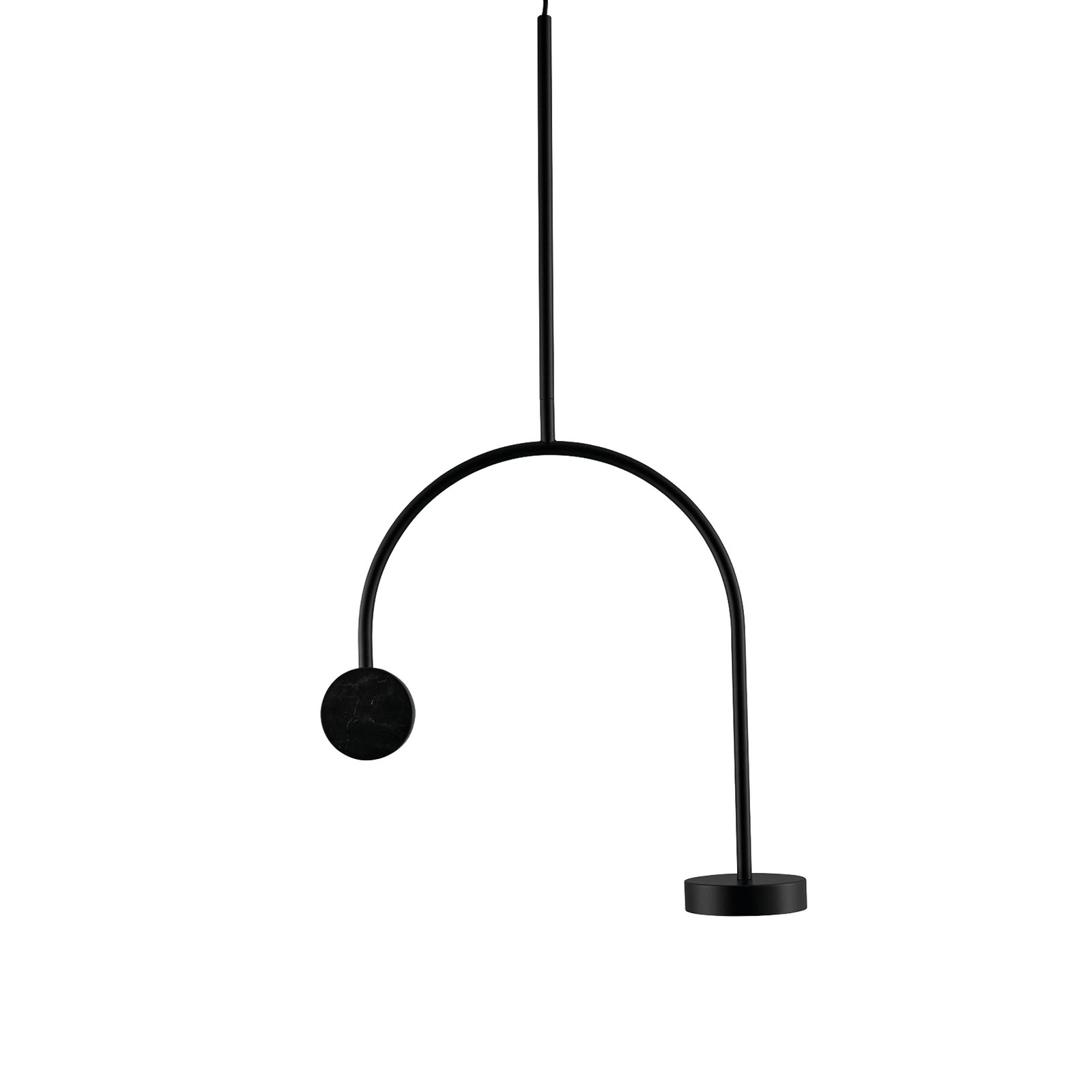 AYTM Grasil Suspensie LED AYTM Grasil, negru, marmură, înălțime 97 cm