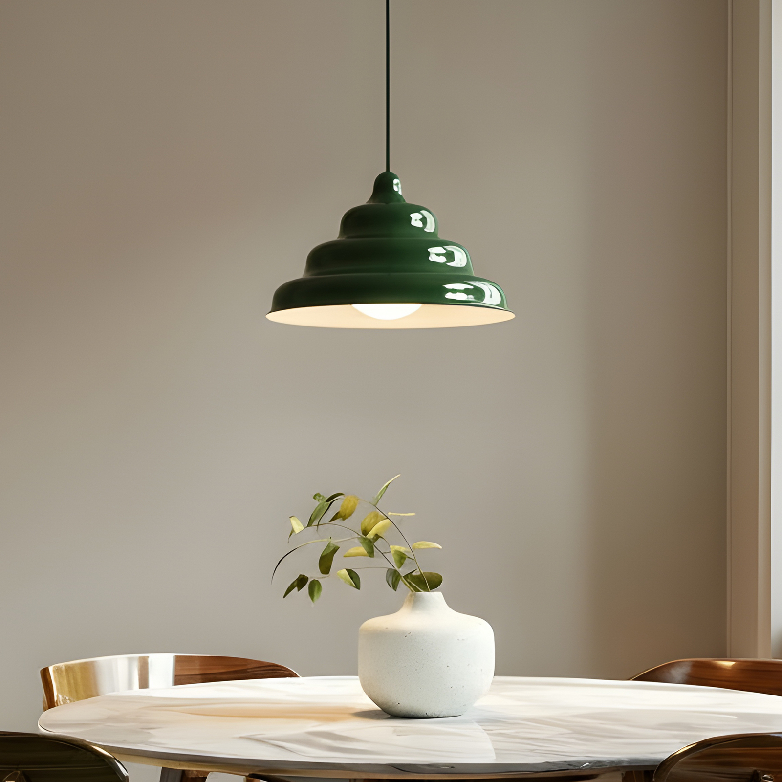 Suspension Fala, verte, Ø 23 cm, verre - ALDEX