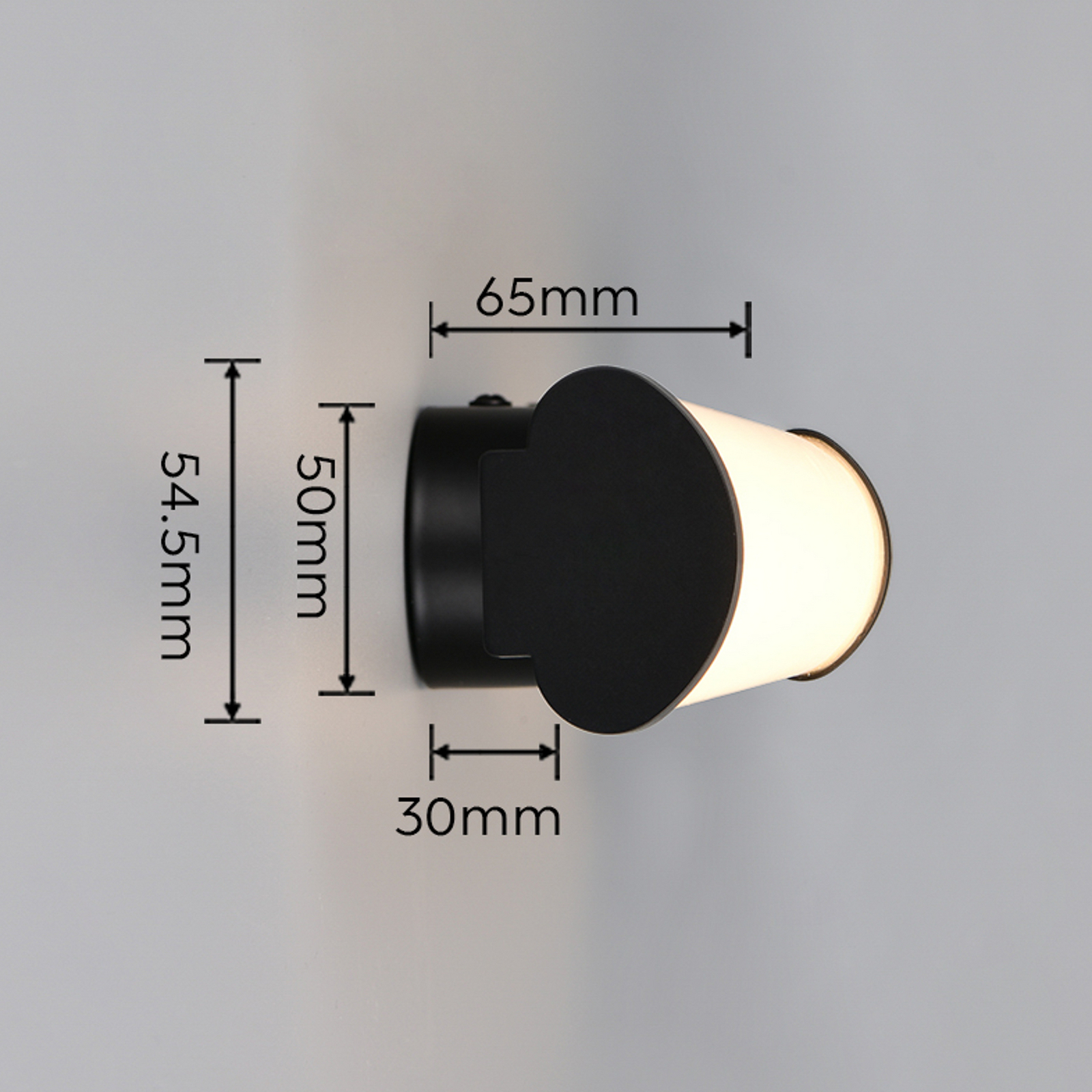 LED sienas lampa „Ernesto“, melna, platums 60 cm, 3 000 K, IP44 LED sienas lampa „Ernesto“, melna, platums 60 cm, 3 000 K, IP44