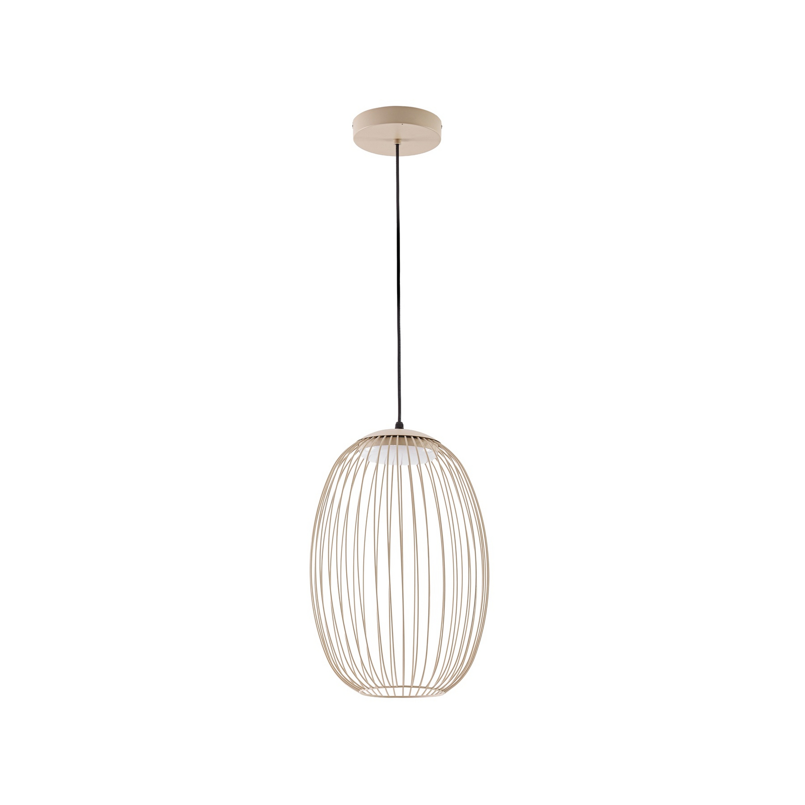 Lucande Richi LED-riippuvalaisin, beige, 40 cm, himmennettävä