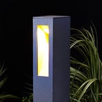 Candeeiro de caminho LED Lucande Jenke, 65 cm, antracite, alumínio