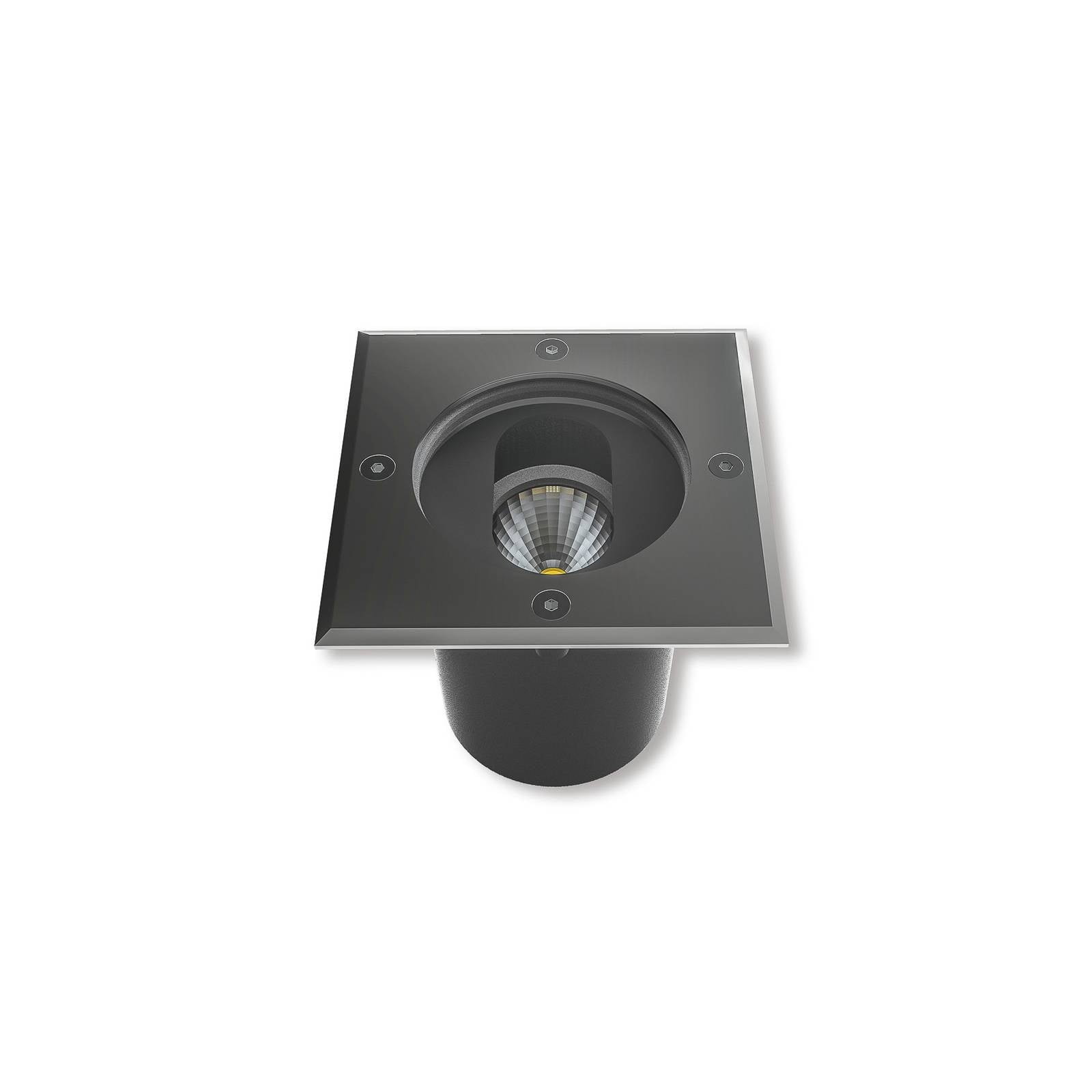 Doris - LED-Bodeneinbaustrahler, eckige Form