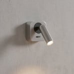 Ideal Lux faretto LED da parete Bean, color nichelo, larghezza 7 cm