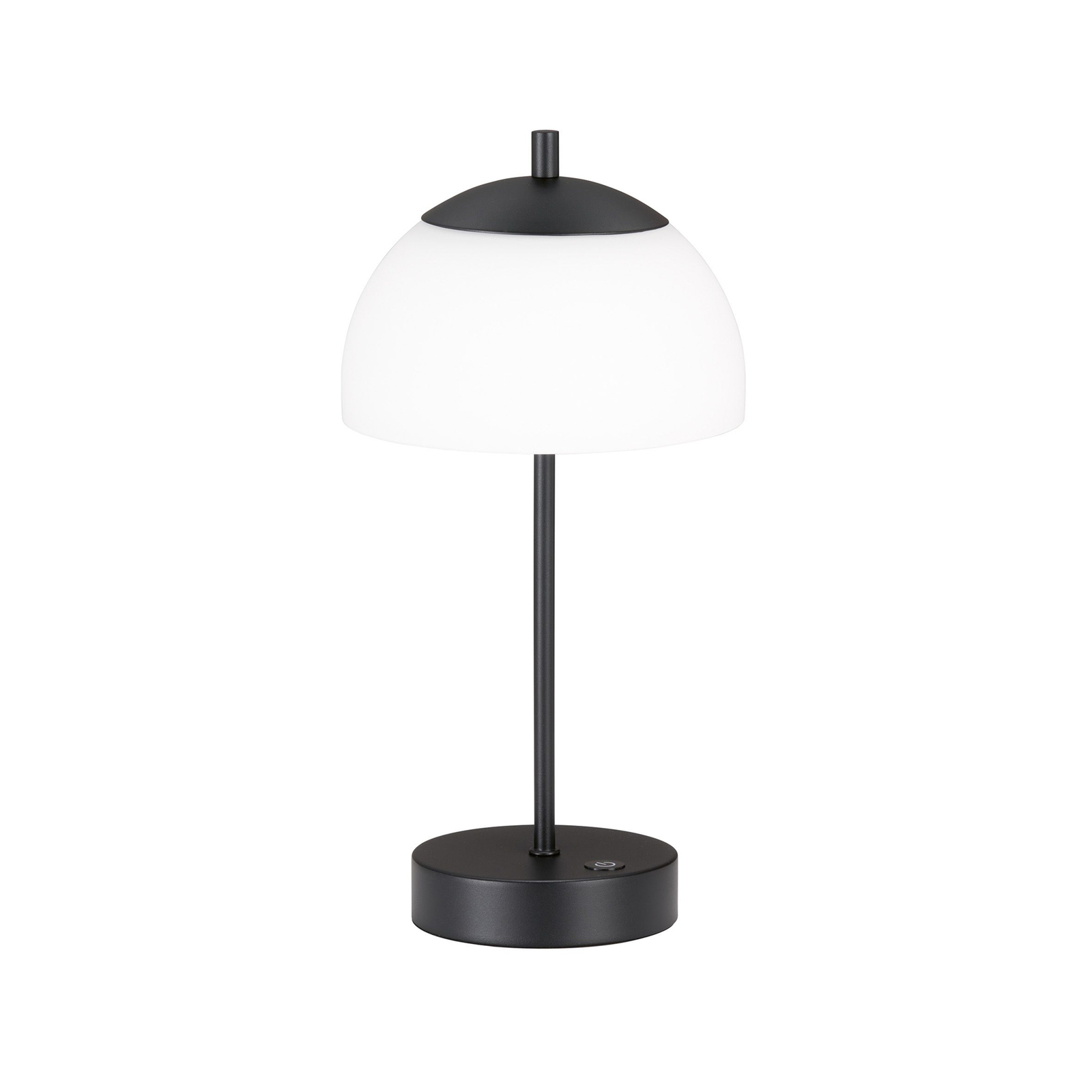 Lámpara de mesa LED recargable Riva, negra, CCT, atenuable, altura 35cm