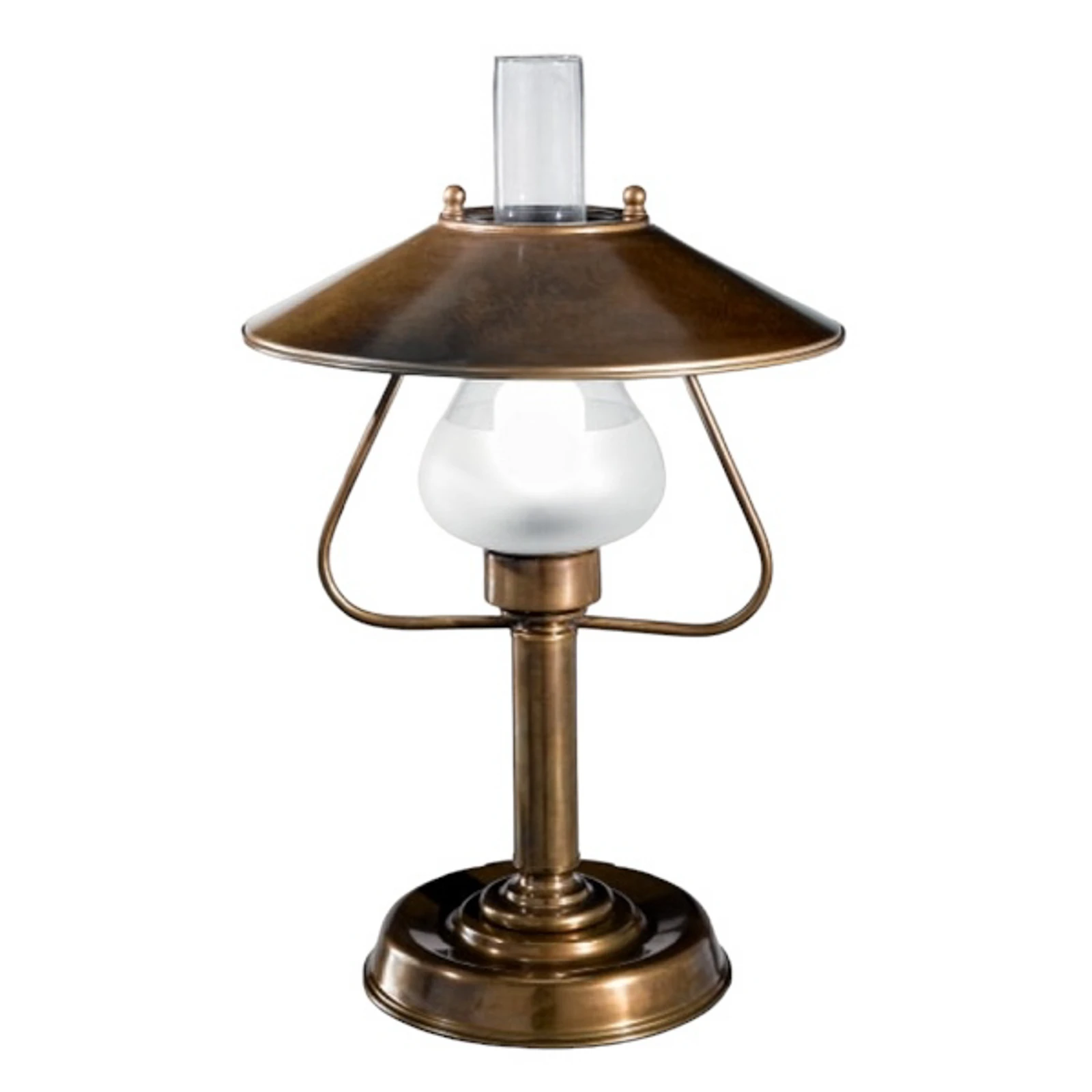 Nautische Tischlampe Im Vintage-Stil – Chrom, Metall, Ca. 25 Cm Hoch, Deko Für Büro & Wohnzimmer