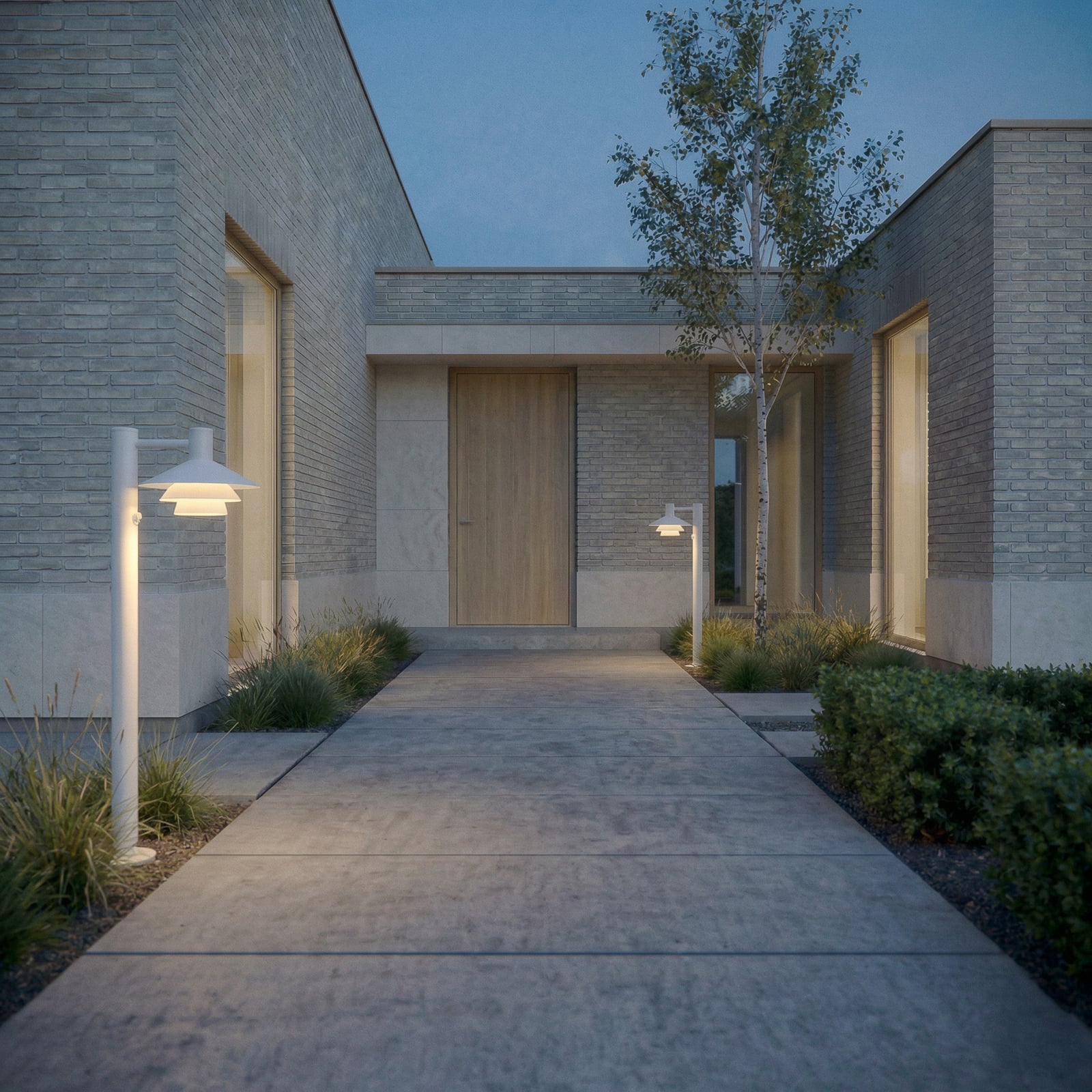 Montaro LED-Wegeleuchte, weiß, 100 cm, Sensor, Aluminium, IP54 - Lucande