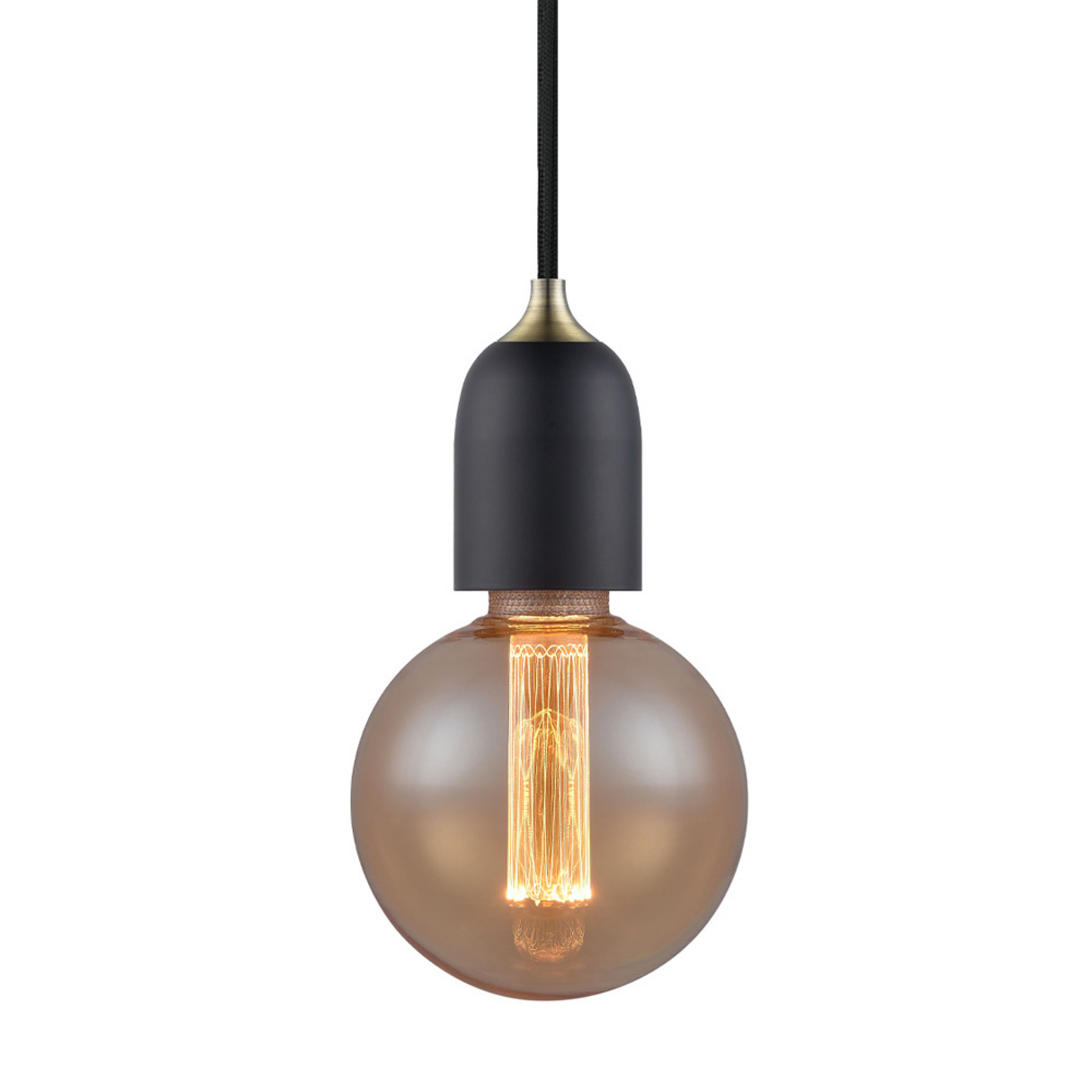 Lampada a sospensione CLASSIC nero/ottone Ø 5 cm E27 - Halo Design