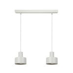Rif 2 pendant light, taupe, 2-bulb, linear, steel