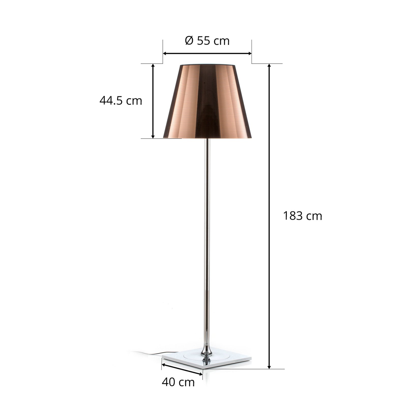 FLOS KTribe F3 stojací lampa, bronzová