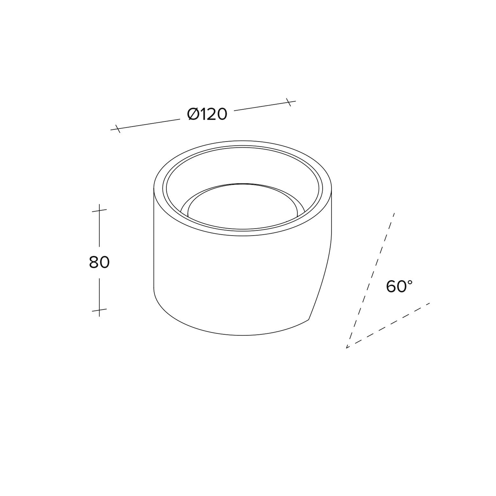 Aplică de perete Nasso, albă, rotundă, Ø 12 cm, ipsos, GX53