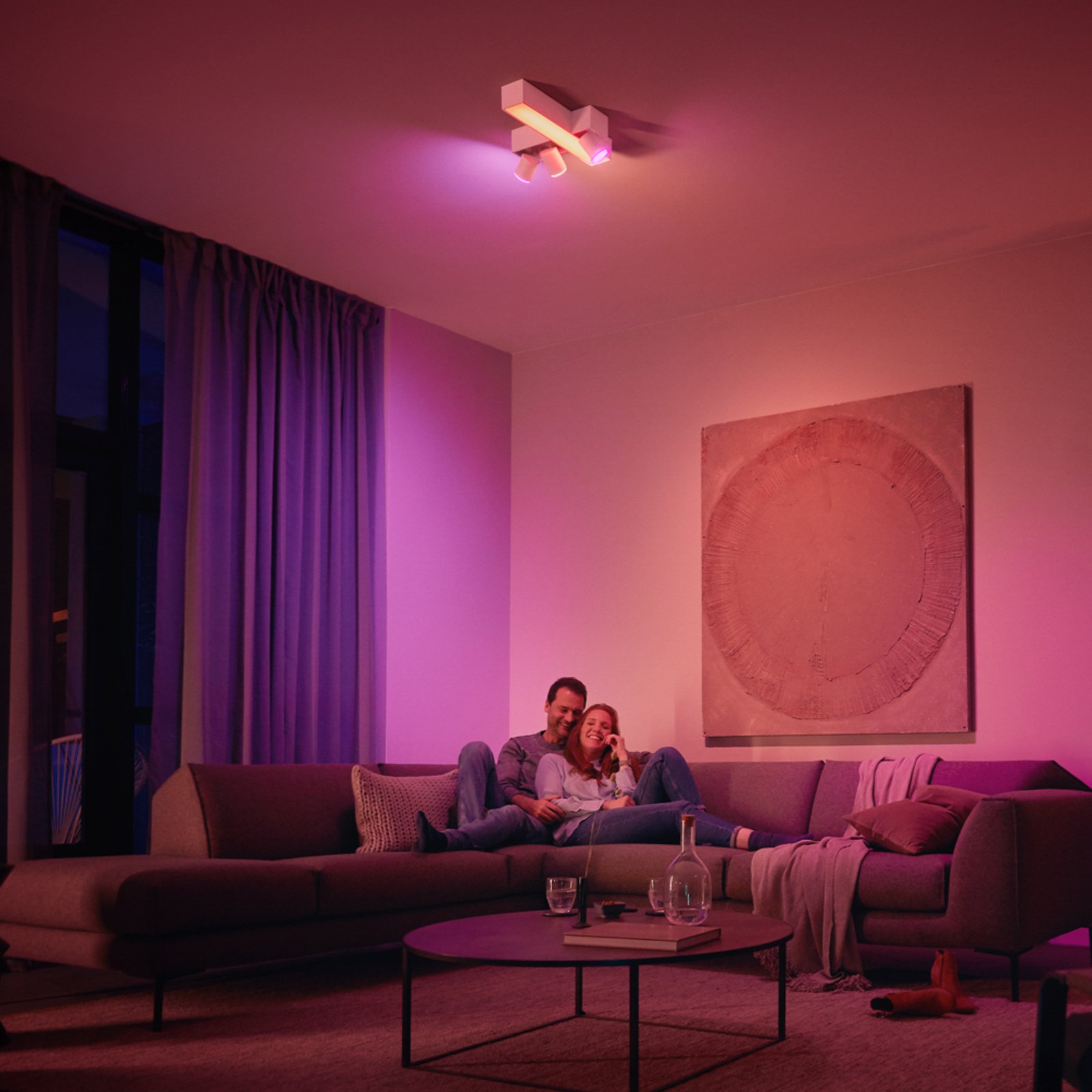 Philips Hue Centris Cross LED-spotlight, hvit, 3 lyskilder RGB CCT