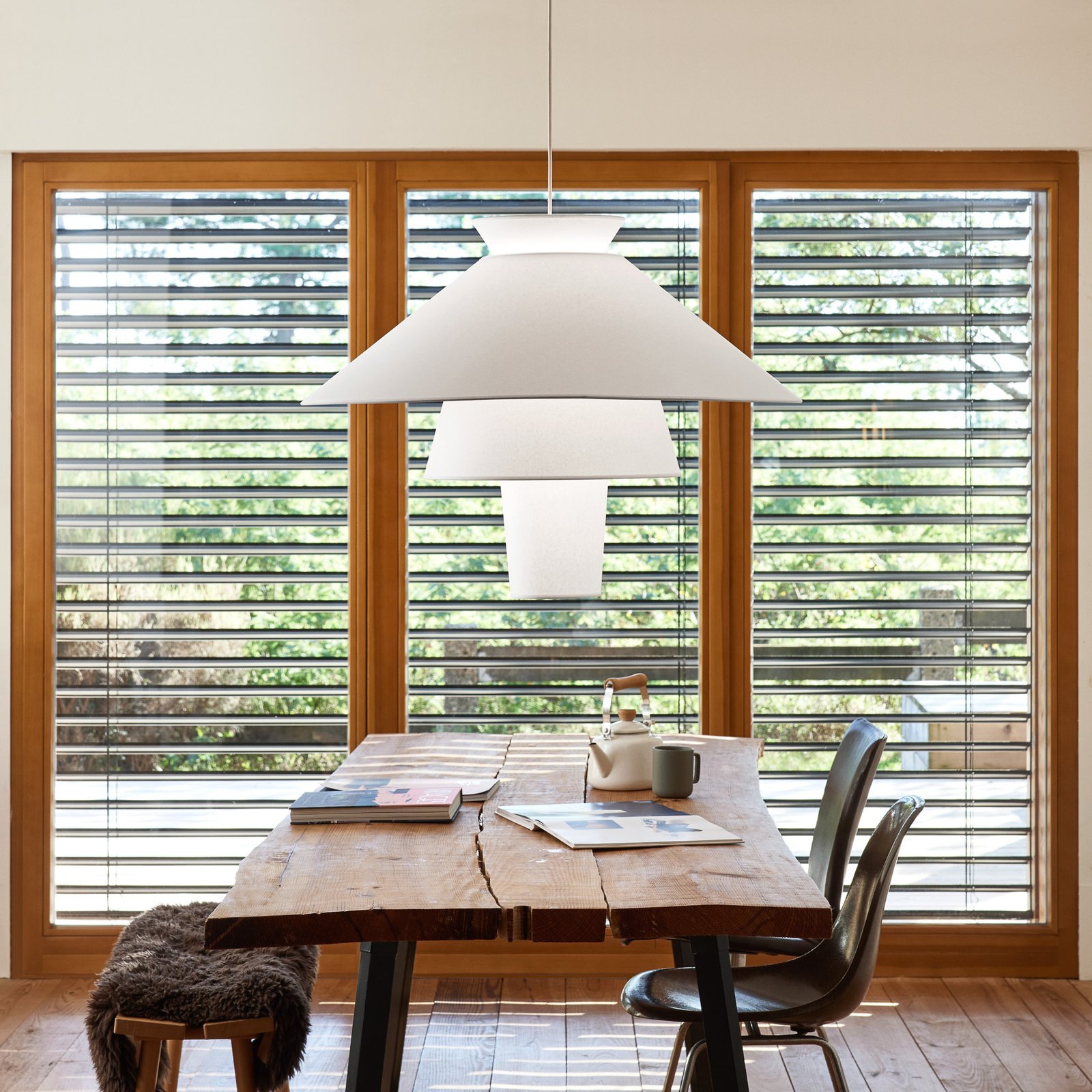 Ruche Hängeleuchte, Ø 78 cm, weiß - MARKET SET Ruche Hängeleuchte, Ø 78 cm, weiß - MARKET SET