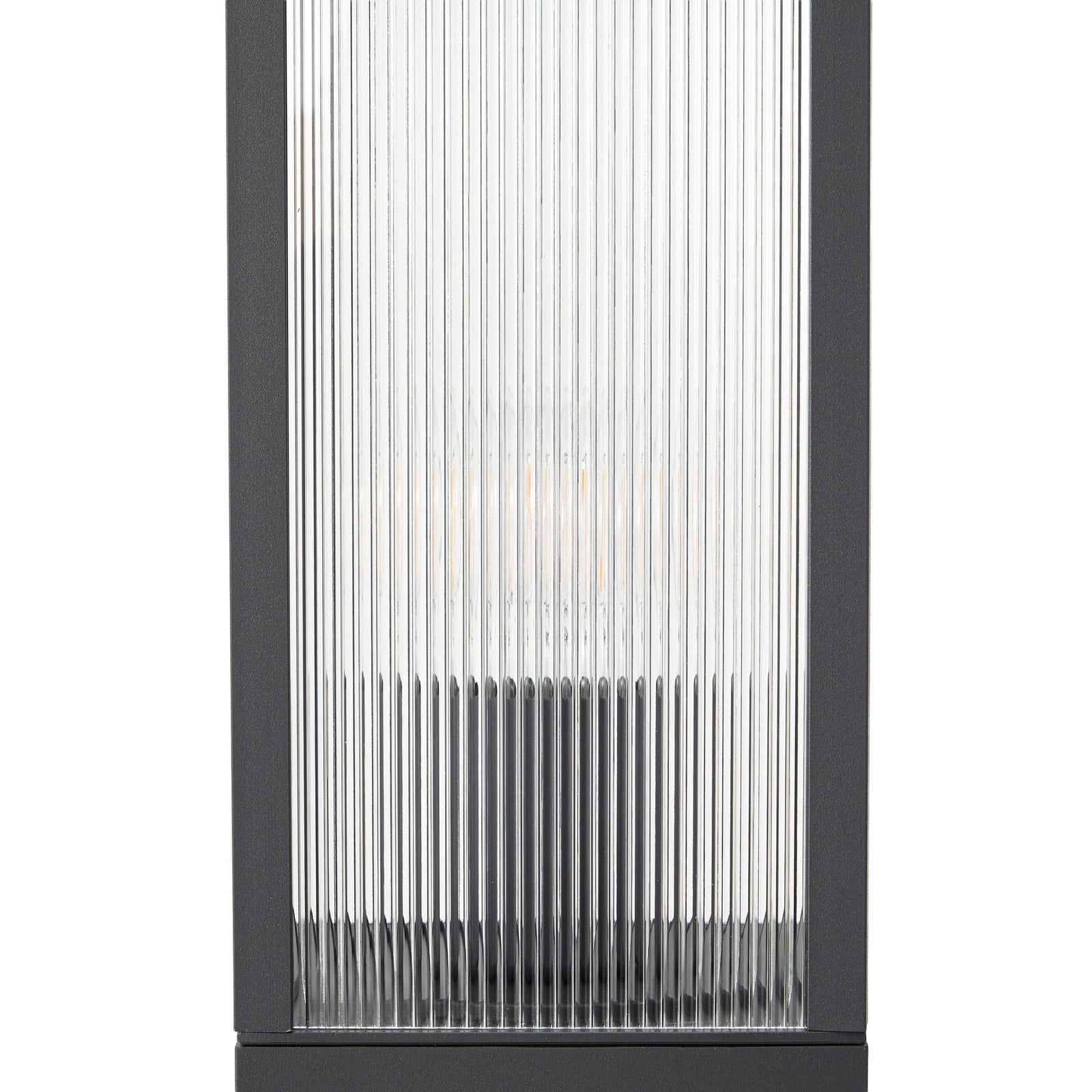 Peldar Wegeleuchte, 80 cm, anthrazit/geriffelt, Sensor - Lindby