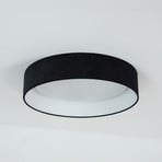 LED-Deckenleuchte Plafond, schwarz, Stoff, Ø 45 cm, 3-step