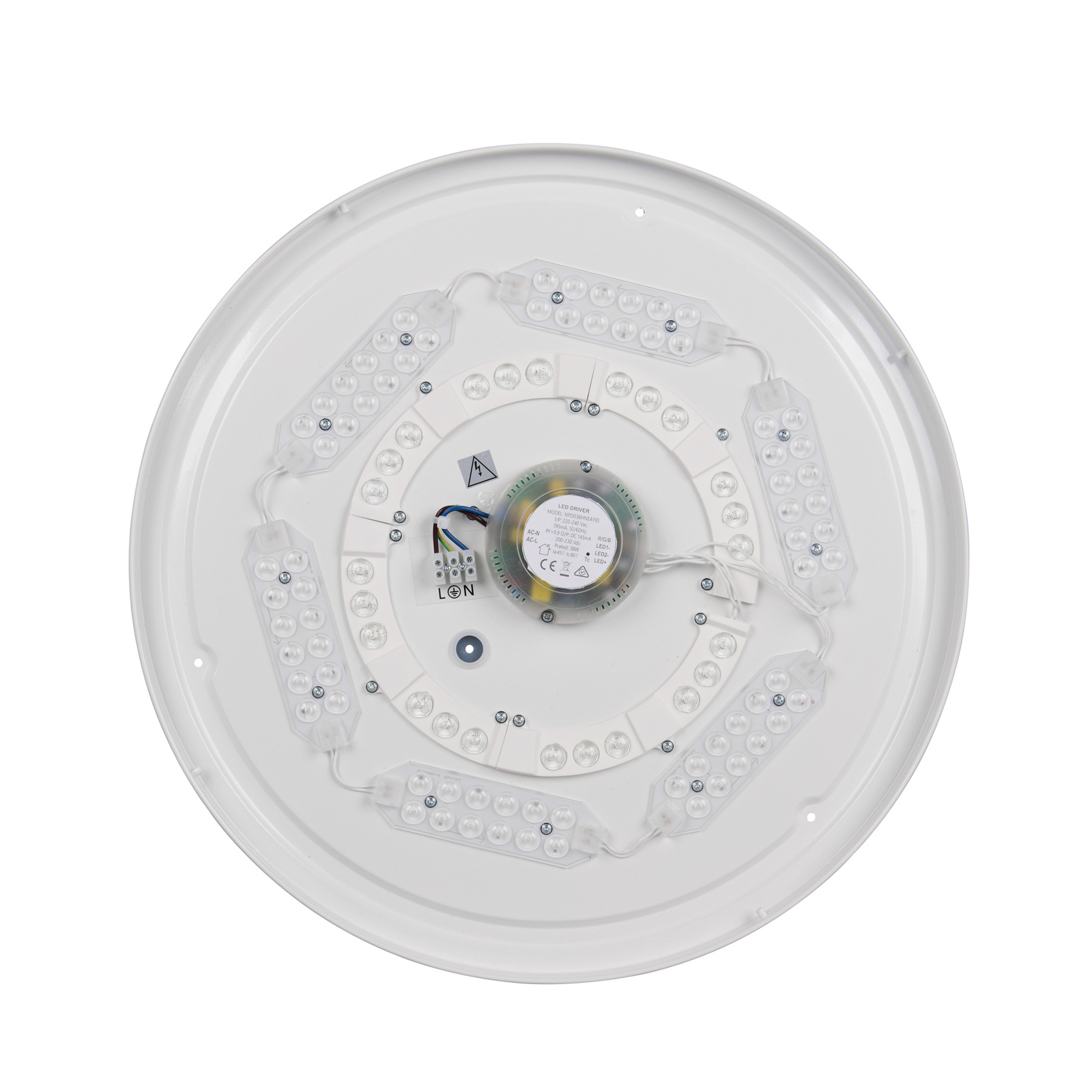 Plafoniera LED Pavo, grigia, in plastica, RGBW, con telecomando Plafoniera LED Pavo, grigia, in plastica, RGBW, con telecomando