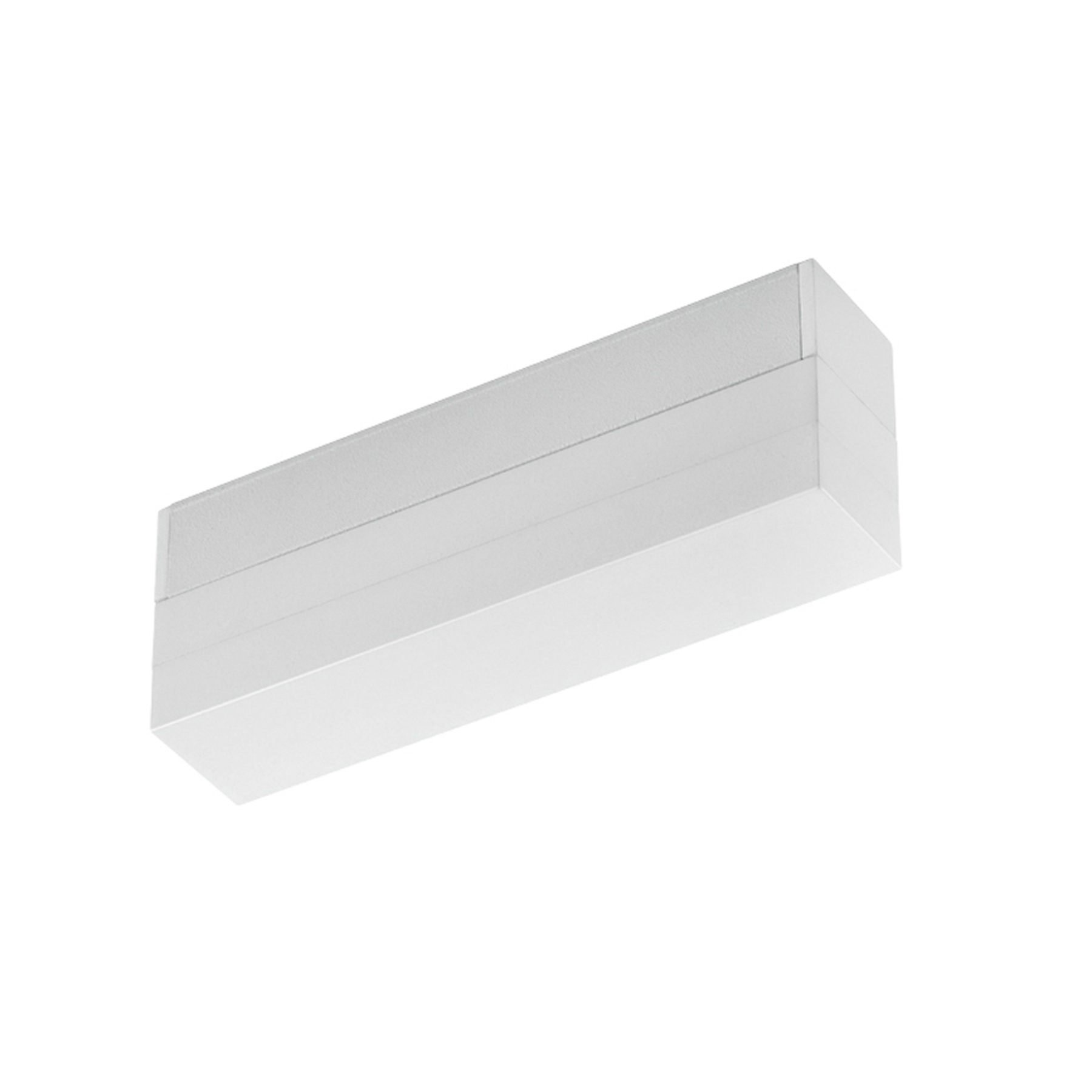 Trio Lighting DUOline universal power feed, two-circuit, white, plastic, L: 13.5 cm, W: 3 cm, H: 5 cm