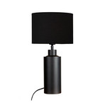 PR Home Stolní lampa Solo, černá/černá, výška 55 cm, látka
