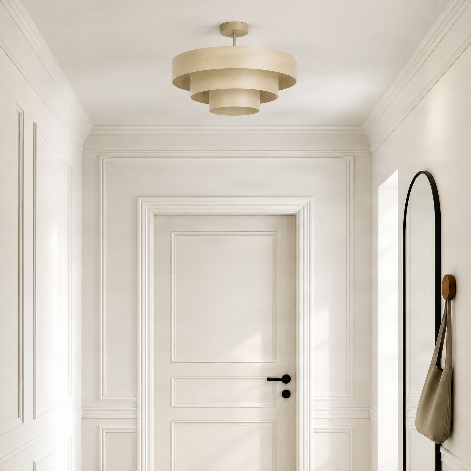 Trio ceiling light, grey-beige, metal Trio ceiling light, grey-beige, metal