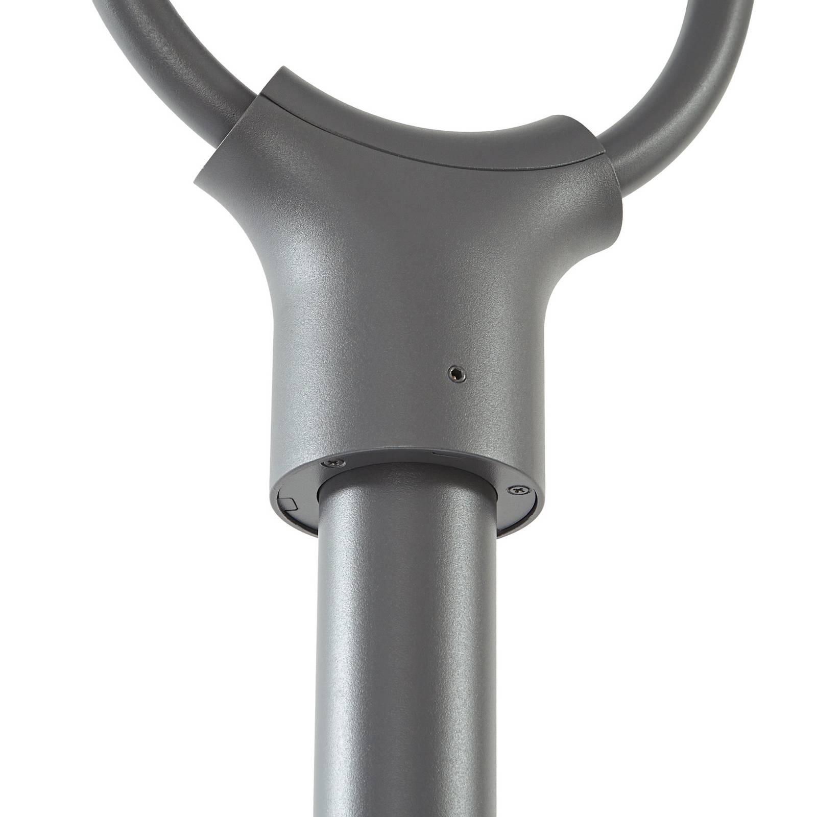 Lucande Lampa zewnętrzna LED Tarasu, szara, 250 cm, aluminium, IP65