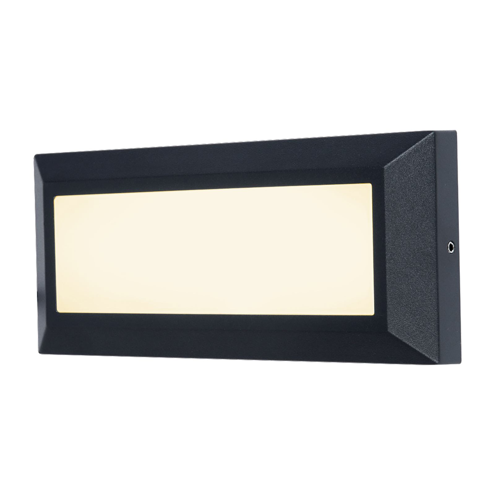 LED-Außenwandlampe Helena, frontal 23 cm schwarz