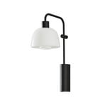 Aplique de pared LED Bover Drep A/04, blanco, cristal, negro, 2700 K