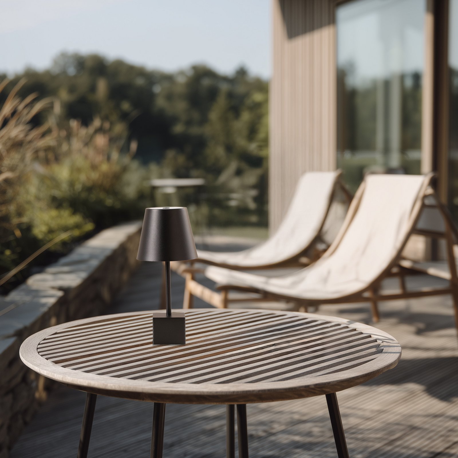 Janea Cube Portable Bordlampe Dim. IP54 Sort - Lindby