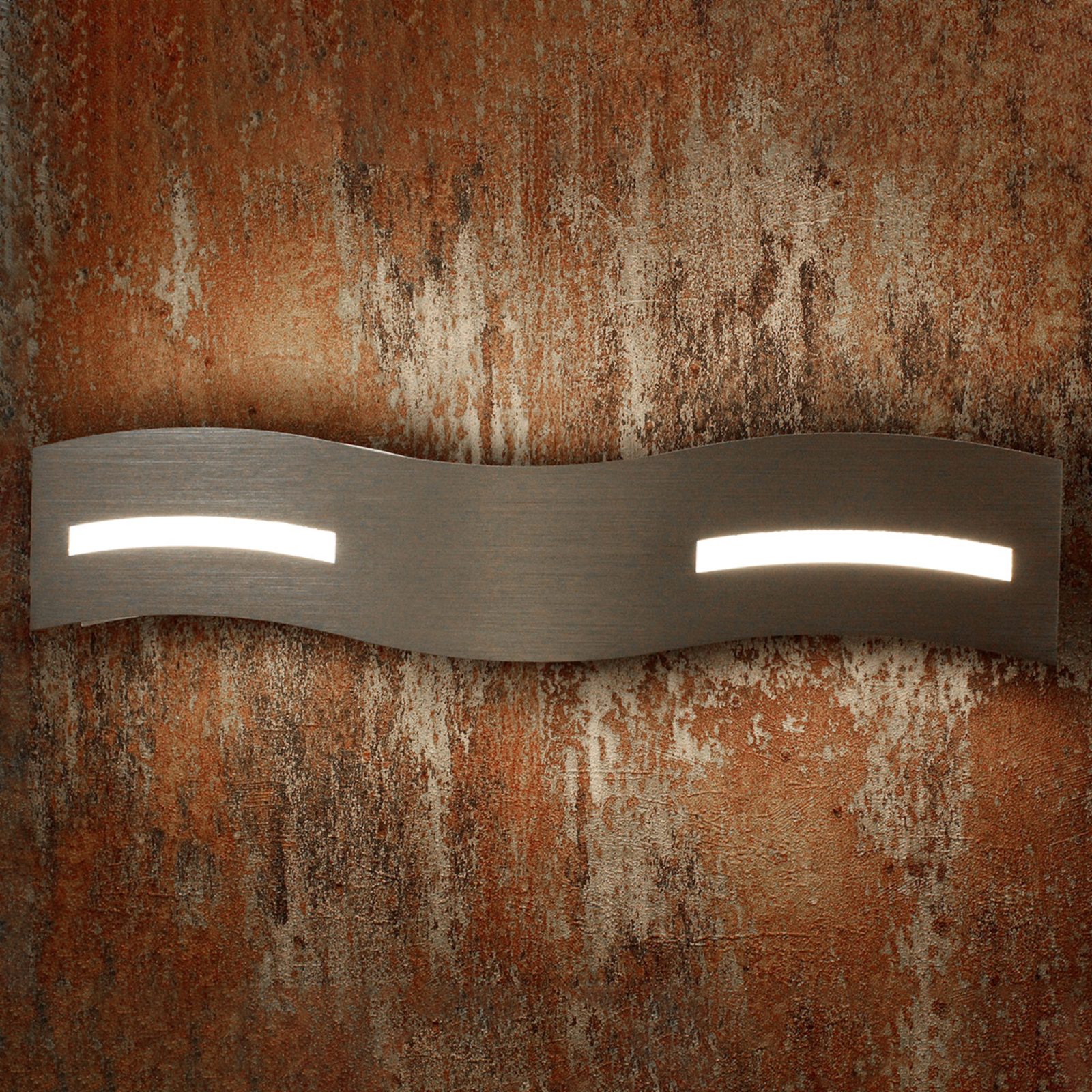 Wave LED wall light in wave form