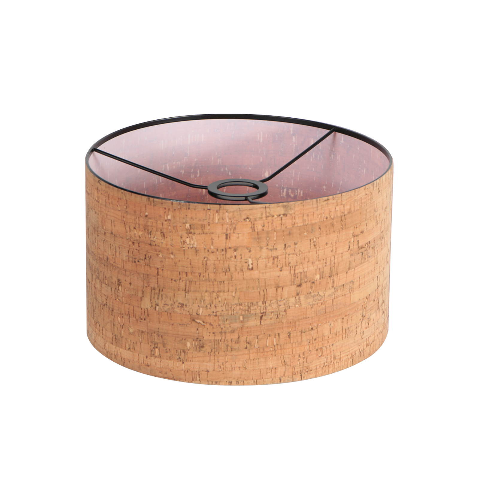 Lampada a sospensione Stang, nero/marrone, lunghezza 140 cm, sughero, a 3 luci.