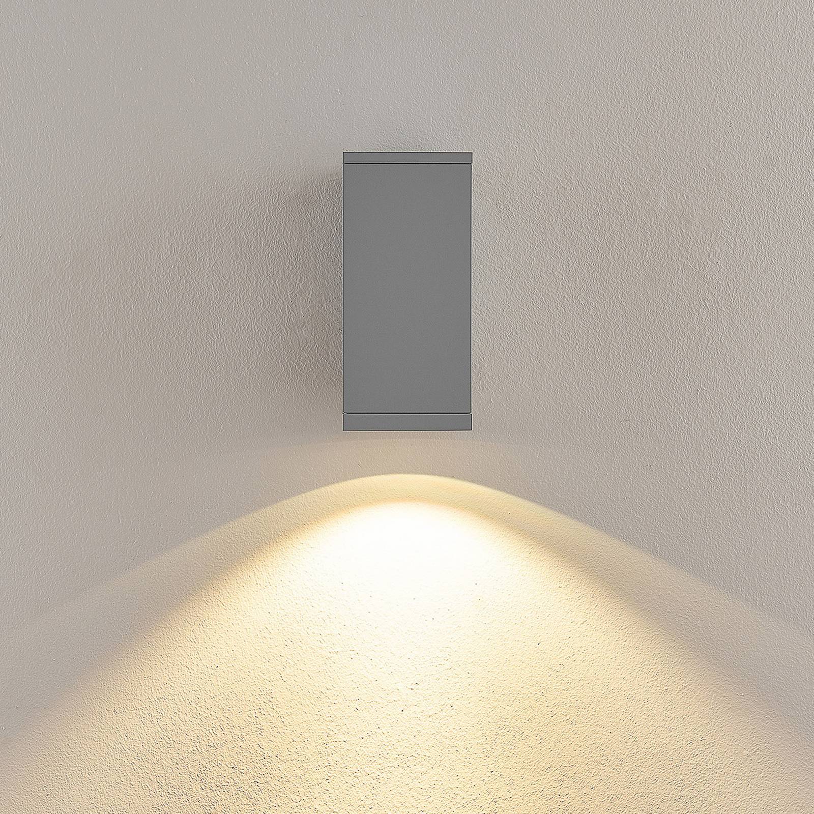 LED-Außenwandlampe ShoreLine Pro Square, hellgrau, 830/840 günstig online kaufen