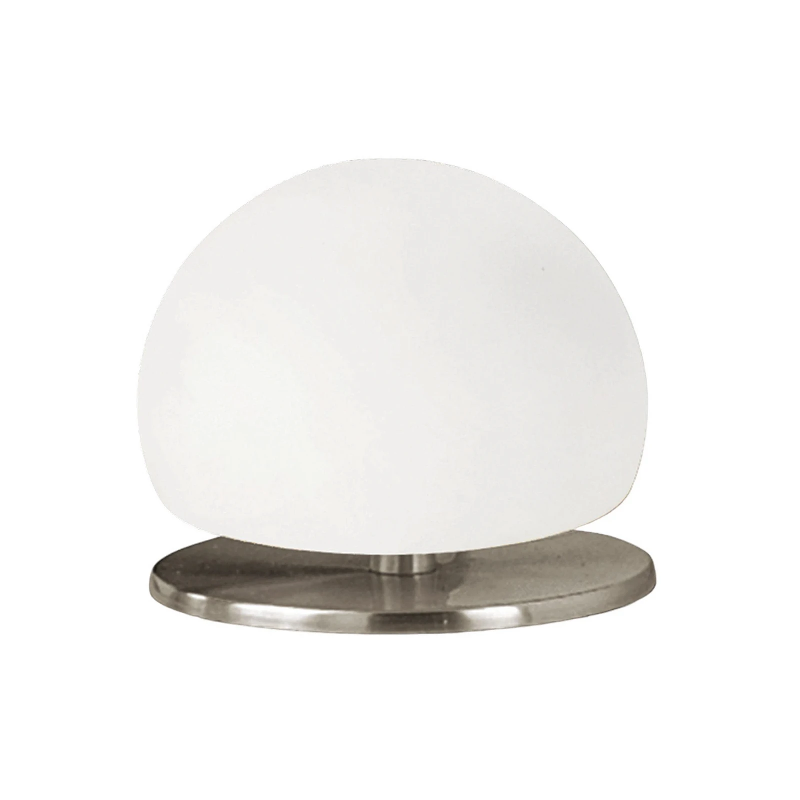 Stolová lampa Morgana, niklová / biela, dotykový stmievač, 3 000 K